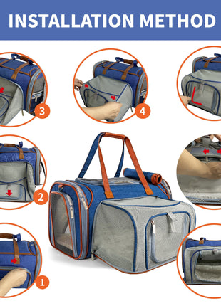 Mr. Peanut's Gold Series Mini Size Airline Compliant Expandable Pet Carrier