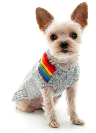 Rainbow Turtleneck Sweater