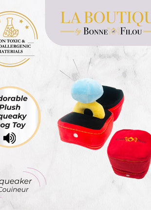 Engagement Diamond Ring Plush Dog Toy Set
