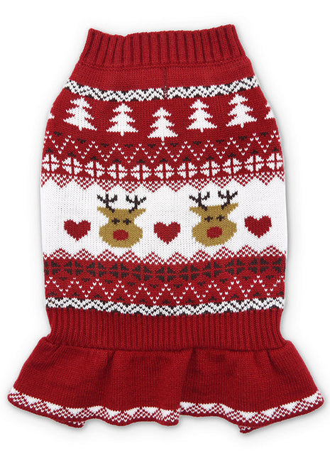 Reindeer Fair Isle Sweater Dress