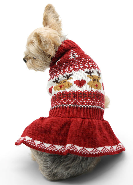 Reindeer Fair Isle Sweater Dress