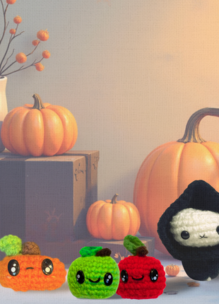 Handmade Cat Toy - 2 pack | Ruby & Olive – The Halloween Apples Chunkle Puffs Infused with Miracle Nip Botanicals