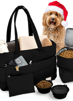Puffer Dog Travel Bag for Dog Moms
