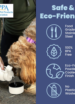 Water Bottle with Detachable Dog Bowl