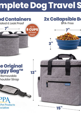 The Original Doggy Bag™ Dog Travel Bag for Supplies