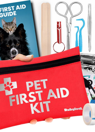 Pet First Aid Kit for Dogs & Cats with Vet-Approved Essentials
