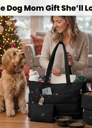 Puffer Dog Travel Bag for Dog Moms