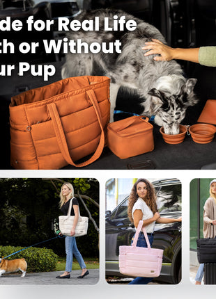 Puffer Dog Travel Bag for Dog Moms