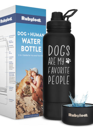 Water Bottle with Detachable Dog Bowl