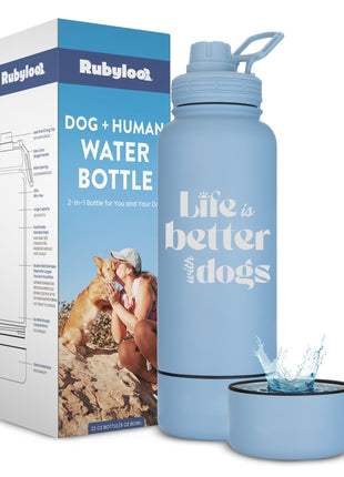 Water Bottle with Detachable Dog Bowl