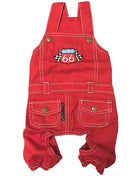 Parisian Pet 'Route 66 Jumpsuit' for Dogs and Cats, Fashionable Pet Jumpsuit for Parties, Red
