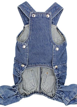 Parisian Pet 'Denim Overalls' – Durable and Trendy Pet Overalls for Dogs & Cats-Blue