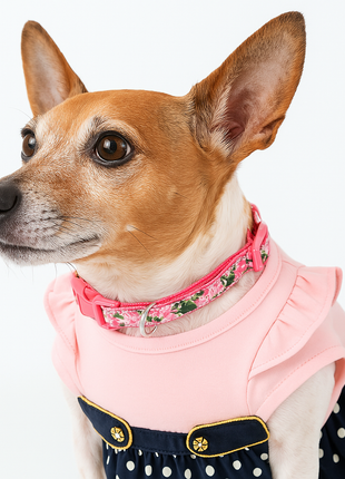 Parisian Pet 'Nautical Dress' for Dogs and Cats, Sleeveless Designer Beach Dress, Comfortable Pet Clothing, Pink & Navy