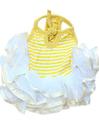 Parisian Pet 'Ballerina Dress' for Dogs and Cats, Comfortable Sleeveless, Yellow with White Stripes