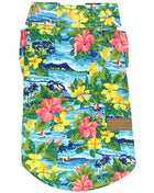 Parisian Pet 'Hawaiian Camp' Dog & Cat Shirt – Lightweight Cotton, Stylish Vacation Pet Apparel – Blue