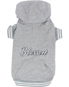 Parisian Pet 'Blessed Hoodie' in Gray - Trendy Pet Hoodie for Dogs & Cats, Perfect for Fall & Winter
