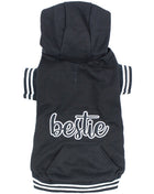 Parisian Pet 'Bestie Hoodie' in Black - Trendy Pet Hoodie for Dogs & Cats, Perfect for Fall & Winter-Valentine's Day