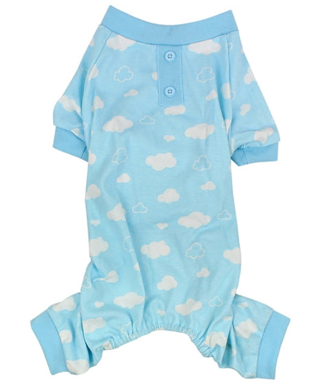 Parisian Pet 'Blue Cloud' Pajama for Dogs & Cats, Comfortable Pet Pajama Set, Cozy Dog Pajamas, Blue