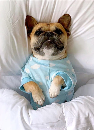 Parisian Pet 'Blue Cloud' Pajama for Dogs & Cats, Comfortable Pet Pajama Set, Cozy Dog Pajamas, Blue