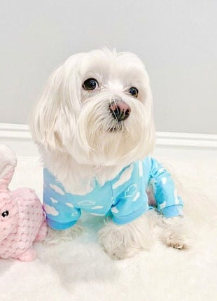 Parisian Pet 'Blue Cloud' Pajama for Dogs & Cats, Comfortable Pet Pajama Set, Cozy Dog Pajamas, Blue