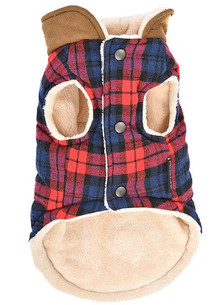 Parisian Pet 'Scottish Jacket' for Dogs & Cats, Plaid Pet Jacket, Formal Wear, Holiday Pet Jacket, Red/Blue Plaid