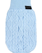 Parisian Pet 'Cable Knit Sweater' - Warm & Stylish Pet Sweater in Powder Blue for Dogs & Cats