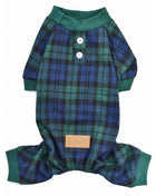 Parisian Pet 'Scottish Pajama Green & Blue Plaid' for Dogs & Cats, Designer Pet Sleepwear, Cozy Dog Pajama Set-Saint Patrick's Day
