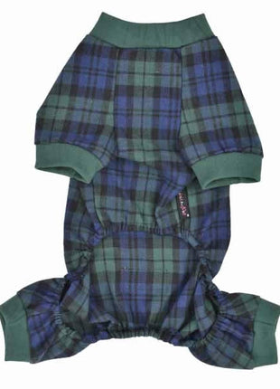 Parisian Pet 'Scottish Pajama Green & Blue Plaid' for Dogs & Cats, Designer Pet Sleepwear, Cozy Dog Pajama Set-Saint Patrick's Day