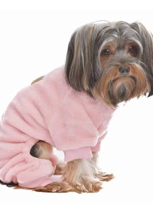 Parisian Pet 'Velour Pajama Blush' for Dogs & Cats, Soft Pet Sleepwear, Luxury Dog Pajamas, Blush Pink-Valentine's Day
