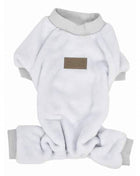 Parisian Pet 'Velour Pajama Cloud Gray' for Dogs & Cats, Comfortable Pet Pajama Set, Cozy Dog Sleepwear, Gray