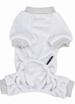 Parisian Pet 'Velour Pajama Cloud Gray' for Dogs & Cats, Comfortable Pet Pajama Set, Cozy Dog Sleepwear, Gray