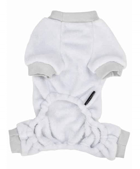 Parisian Pet 'Velour Pajama Cloud Gray' for Dogs & Cats, Comfortable Pet Pajama Set, Cozy Dog Sleepwear, Gray