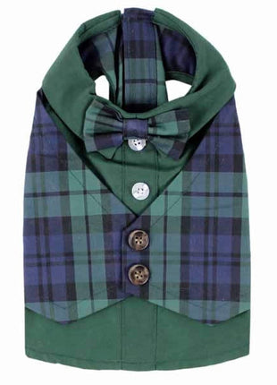 Parisian Pet 'Scottish Taffeta Tuxedo' for Dogs and Cats, Designer Formal Wear, Saint Patrick's Day