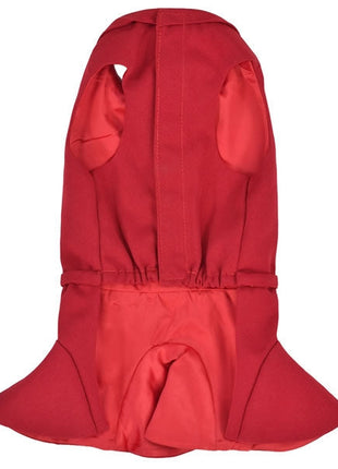 Parisian Pet 'Satin Embellished Dress' for Dogs and Cats, Designer Holiday Apparel, Red-Valentine's Day