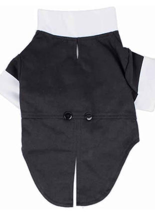 Parisian Pet 'Satin Party Tux' for Dogs and Cats, Designer Holiday Pet Tuxedo, Satin Formal Wear, Black & White-Valentine's Day