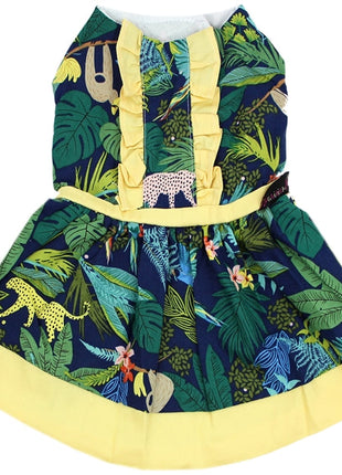 Parisian Pet 'Amazonia Dress' for Dogs and Cats, Tropical Jungle Print - Saint Patrick's Day