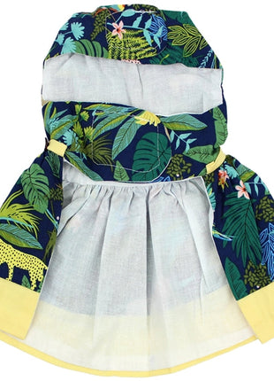 Parisian Pet 'Amazonia Dress' for Dogs and Cats, Tropical Jungle Print - Saint Patrick's Day
