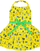 Parisian Pet 'Cactus Tiered Dress' Dog & Cat Shirt – Tropical Summer Outfit – Yellow