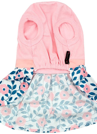 Parisian Pet 'Cherry Blossoms Dress' Dog & Cat Shirt – Designer Pink Floral Dress, Perfect for Summer – Pink-Valentine's Day