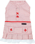Parisian Pet 'Gingham Countryside Dress' Dog & Cat Shirt – Elegant Country Style Dog Dress –Red- Valentine's Day