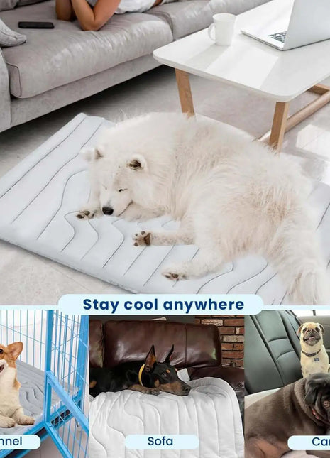 Dog Ice Mat Double-Sided Cooler Dog Mat Gentle Wear Resistant Pet Ice Pad