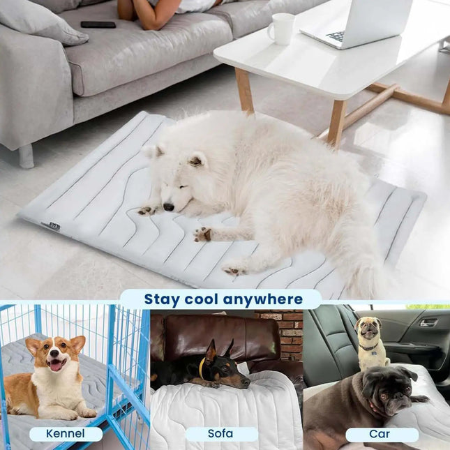 Dog Ice Mat Double-Sided Cooler Dog Mat Gentle Wear Resistant Pet Ice Pad