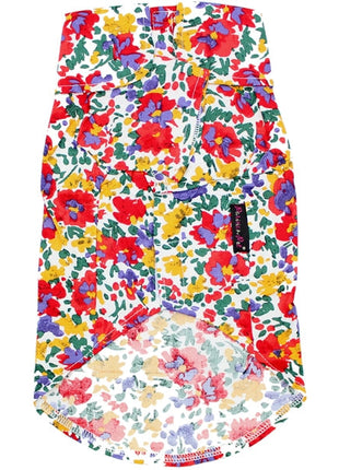 Parisian Pet 'Floral Artsy' Dog & Cat Camp Shirt – Trendy Embroidered Cotton Apparel, Comfortable & Stylish-Valentine's Day