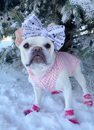 Parisian Pet 'Polka Dot Jacket' for Dogs & Cats, Designer Pet Outerwear, Holiday Pet Jacket, Pink with Black Dots-Valentine's Day