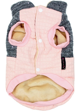 Parisian Pet 'Fancy Flower Quilted Jacket' for Dogs & Cats, Warm Pet Outerwear, Quilted Floral Dog Jacket - Valentine's Day