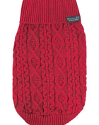 Parisian Pet 'Cable Knit Sweater' - Warm & Stylish Pet Sweater in Red for Dogs & Cats-Valentine's Day