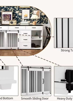 67" Ryan Large Dog Crate Furniture
