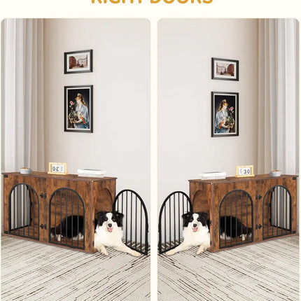 Wooden Furniture Dog Crate & End Table