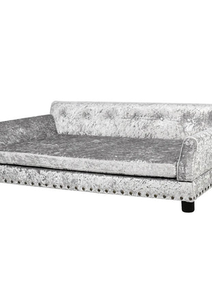 Deluxe Velvet Tufted Sofa Bed; Memory Foam Lounger for Large Dog