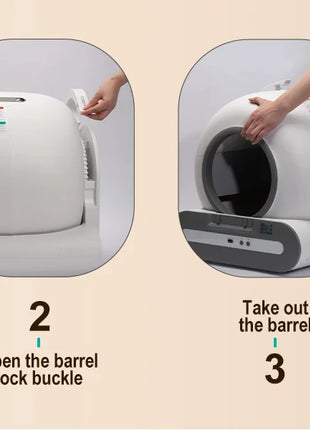 Automatic Cat Litter Box Self Cleaning with App Control